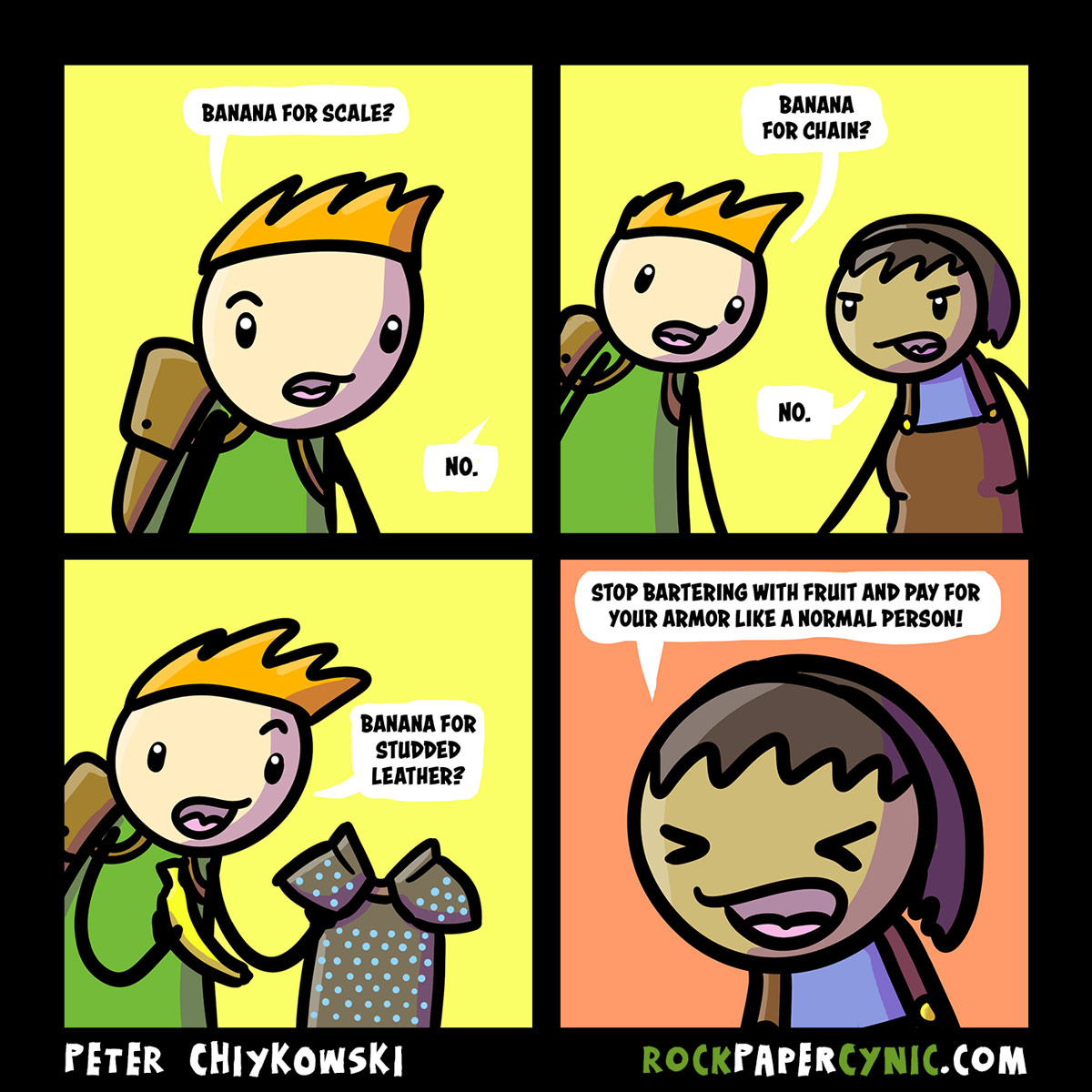 an insistent adventurer asks about banana for scale